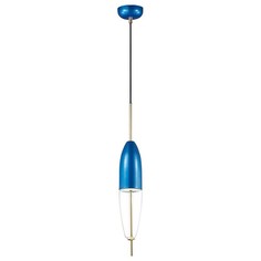 Подвесной светильник larus (odeon light) синий 150 см.