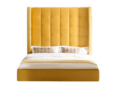 Кровать “arlo” 160*200 (idealbeds) желтый 178x160x215 см.