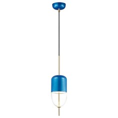Подвесной светильник dune (odeon light) синий 150 см.