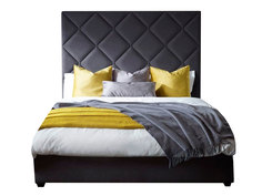 Кровать “davenport” 180*200 (idealbeds) серый 190x150x215 см.