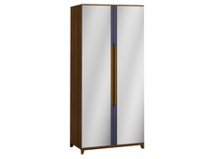 Шкаф двустворчатый сканди (r-home) коричневый 100x230x60 см.