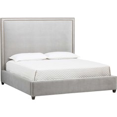 Кровать “hamilton tall” 200*200 (idealbeds) серый 210x150x215 см.