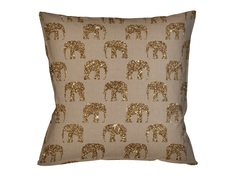 Интерьерная подушка группа слонов (object desire) бежевый 45x12x45 см.