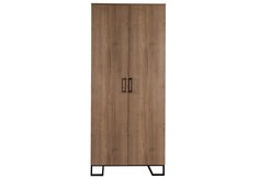 Шкаф двустворчатый loft (r-home) коричневый 100x230x60 см.