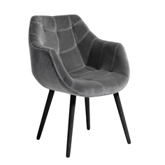 Обеденный стул с подлокотниками (nordal) серый 60x86x65 см.