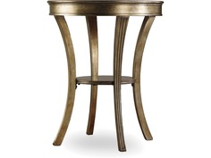 Декоративный столик round mirrored (hooker) бронзовый 69 см.