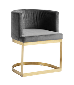 Обеденный стул lounge (nordal) серый 58x75x50 см.