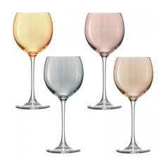 Набор бокалов для вина polka (4 шт) (lsa international) мультиколор 36x20x9 см.