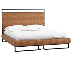 Кровать loft грейс браун (r-home) коричневый 180x140x230 см.