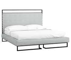 Кровать loft грейс стоун (r-home) серый 200x140x230 см.