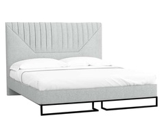 Кровать alberta стоун (r-home) серый 200x140x230 см.