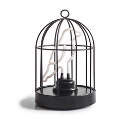 Светильник неоновый вird in a cage (suck uk) черный 25.0 см.