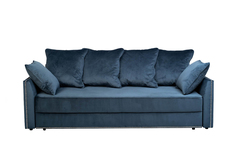 Диван mores трехместный раскладной бирюзовый (garda decor) синий 226x94x103 см.