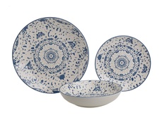 Набор посуды, 18 предметов raegel (to4rooms) голубой 49.0x27.0x10.0 см.