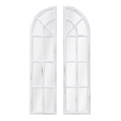 Комплект зеркал настенных lorine (2 шт) (to4rooms) белый 40.0x81.0x3.0 см.