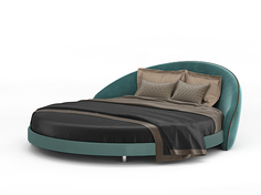 Кровать круглая apriori l (actualdesign) зеленый 225.0x235.0x90.0 см.