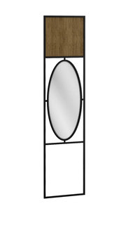 Панель для прихожей с зеркалом loft (r-home) черный 50x230x2 см.