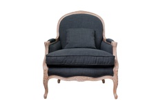 Кресло классическое aldo graphite (mak-interior) серый 84x103x85 см.