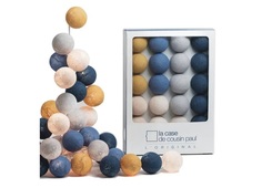 Гирлянда с подсветкой graceland , 20 шаров (la case) синий 280 см.