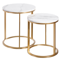 Набор столиков ahmaquissar (2 шт) (to4rooms) золотой 45.7 см.