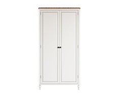 Шкаф двухстворчатый для одежды odri (etg-home) белый 100x200x600 см.