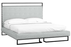 Кровать loft грейс стоун с подъемным механизмом (r-home) серый 160x140x230 см.