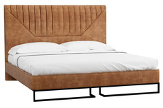 Кровать loft alberta браун с подъемным механизмом (r-home) коричневый 200x140x200 см.