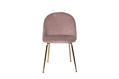 Стул велюровый пепельно-розовый на металлических ножках (garda decor) розовый 50x77x53 см.