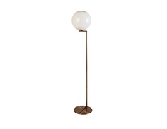 Торшер шар (белое стекло) (garda decor) белый 40x162 см.