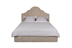 Кровать charlotte с подъемным механизмом (garda decor) бежевый 178x141x218 см.