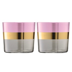 Набор из двух стаканов bangle (lsa international) розовый 7 см.