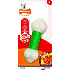 Игрушка для собак NYLABONE Косточка Double Action экстра жесткая с ароматом бекона S