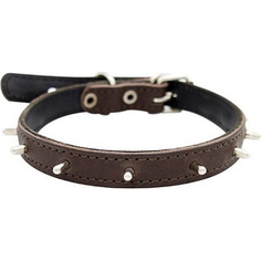 Ошейник для собак ZOOEXPRESS Еж 2 сл 14 мм 35 см Коричневый