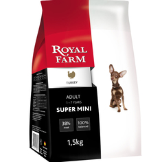 Корм для собак Royal Farm Adult Super Mini Индейка 1,5 кг