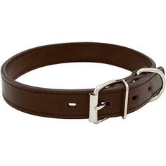 Ошейник для собак ZOOEXPRESS Строченый 2 сл 18 мм 42 см Коричневый