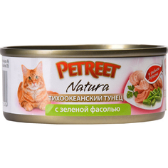 Корм для кошек Petreet Тунец с зеленой фасолью в рыбном бульоне 70 г