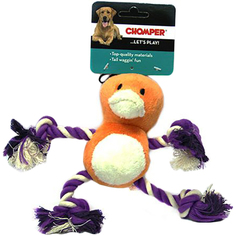 Игрушка для собак CHOMPER Bark A Boo Mini с лапами из каната