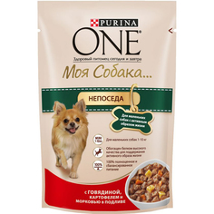 Корм для собак Purina One Моя Собака С говядиной, картофелем и морковью в подливе 100 г