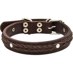 Ошейник для собак ZOOEXPRESS Колосок 2 сл 26 мм 50 см Коричневый