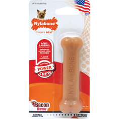 Игрушка для собак NYLABONE Косточка экстра жесткая с ароматом бекона XS