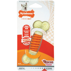 Игрушка для собак NYLABONE Косточка Pro Action экстра жесткая с ароматом бекона S