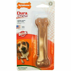 Игрушка для собак NYLABONE Косточка экстра жесткая с ароматом бекона M