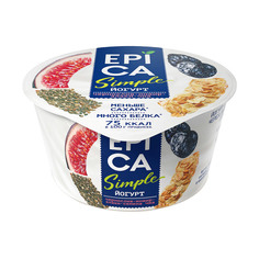 Йогурт Epica Simple чернослив, инжир, злаки, семена чиа 1,6% 130 г