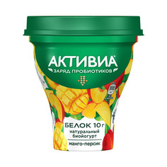 Биойогурт Активиа Drink&Fit манго, персик 1,3% 250 г