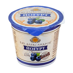 Йогурт Б.Ю.Александров черника 2,5% 125 г