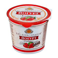 Йогурт Б.Ю.Александров клубника 2,5% 125 г