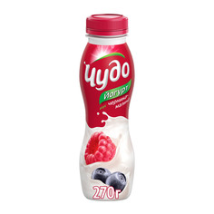 Йогурт Чудо Черника, малина 2,4% 270 г