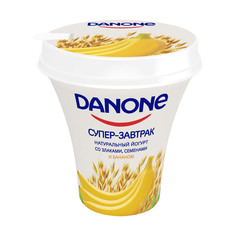 Йогурт Danone Супер-Завтрак со злаками, семенами и бананом 2,6% 235 г