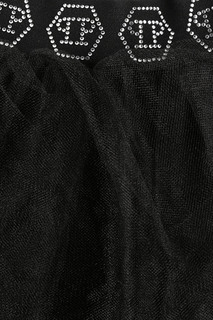 Черная юбка с кристальными аппликациями Philipp Plein