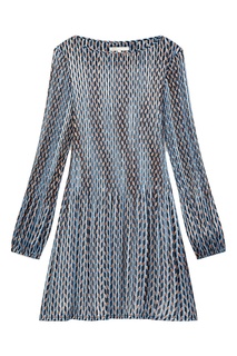 Плиссированное платье мини с графичным принтом Maje